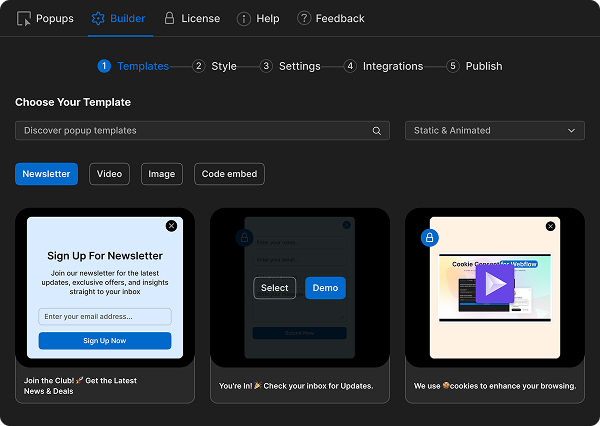 No-Code Filter Setup